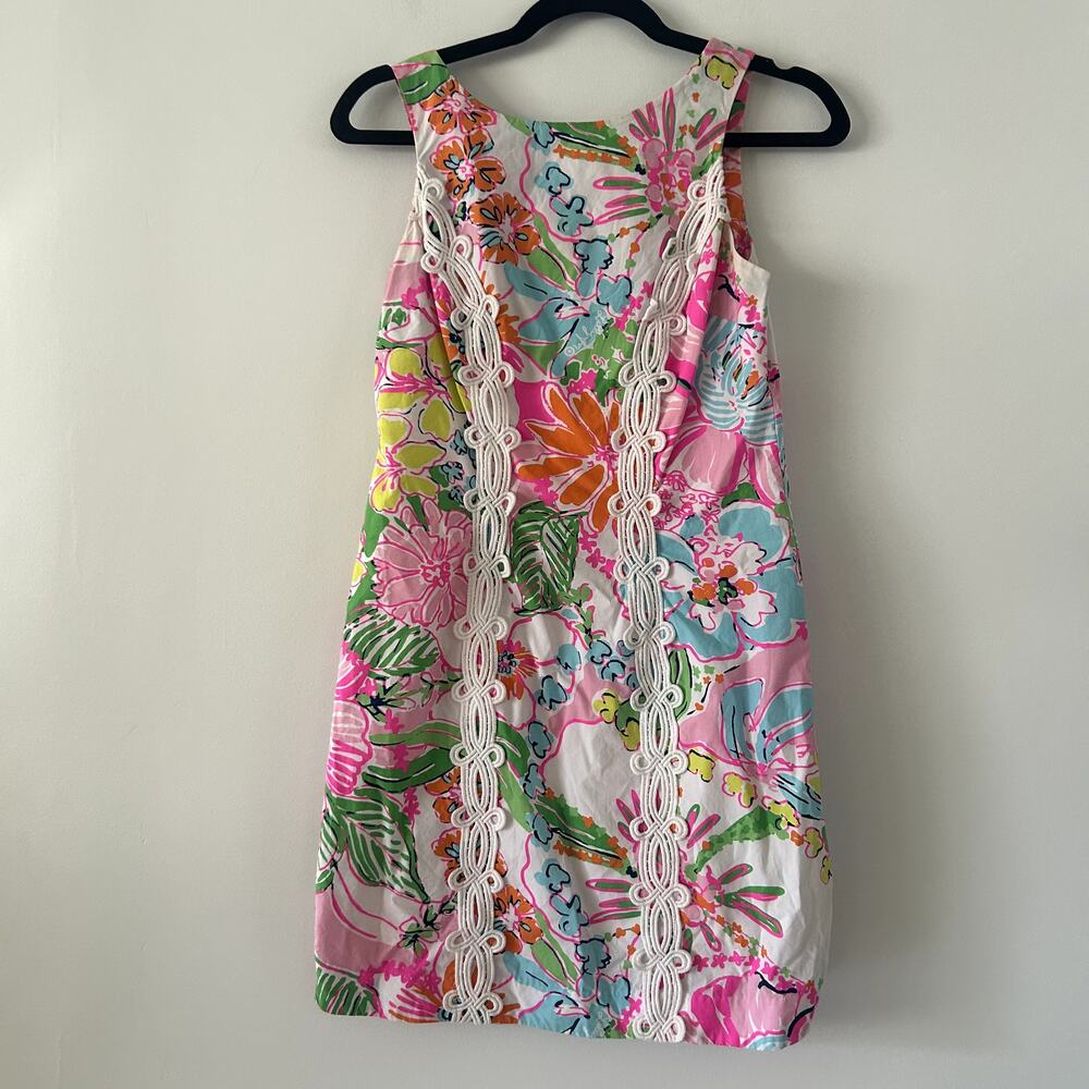 Lilly Pulitzer x Target Pink Nosey Posie Shift Mini Dress Size 2